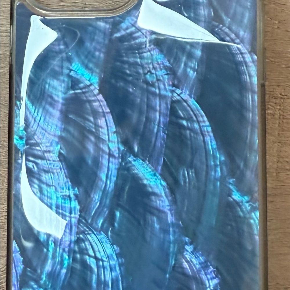 FLAUNT SQUARE Blue Iridescent iPhone 13 ProMax Case